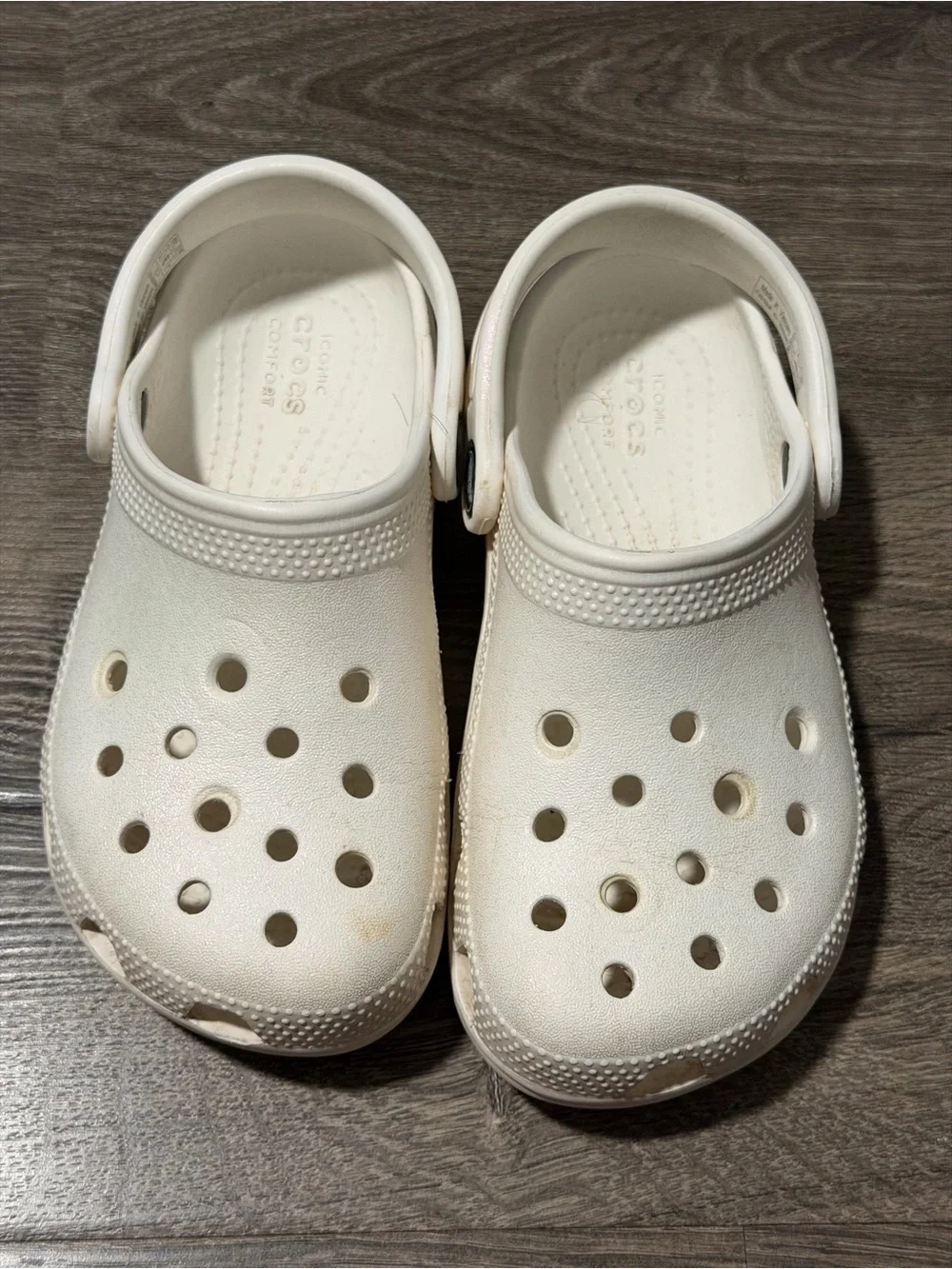 CROCS Classic Clog in White Pearl Toddler Girl 12